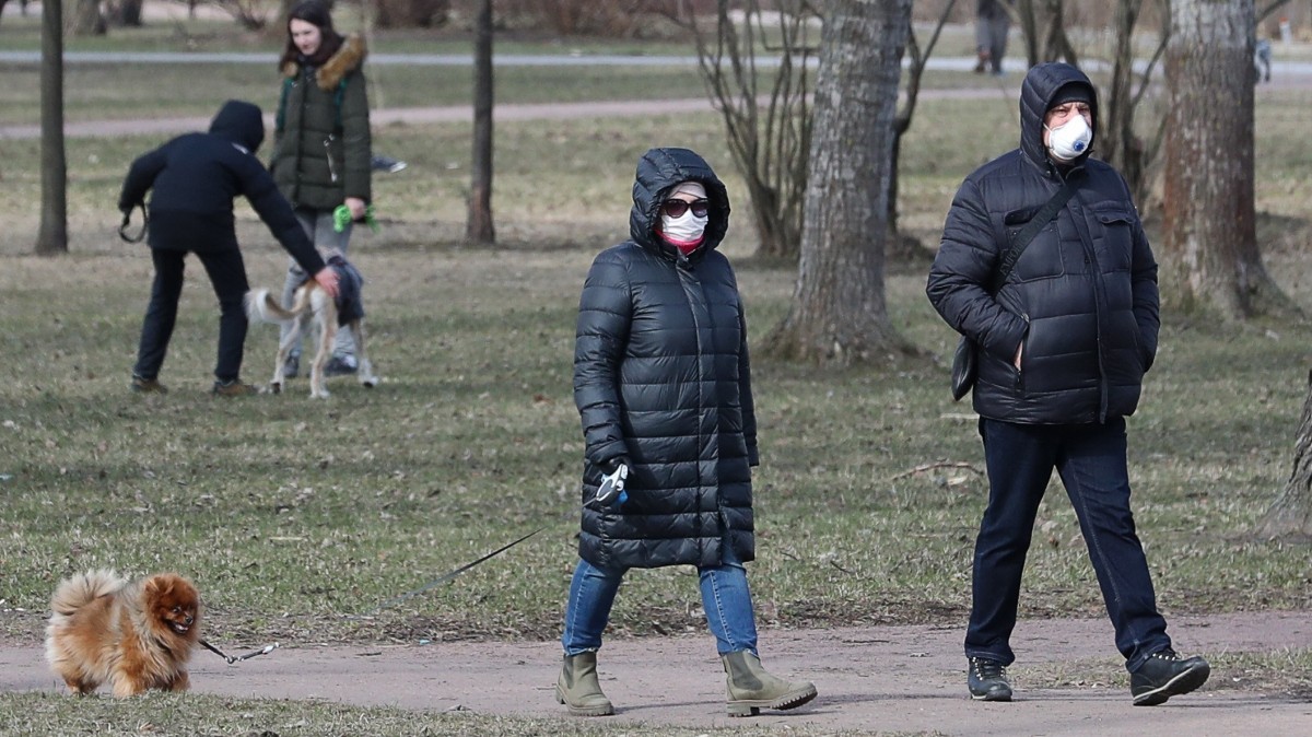 Жители Санкт-Петербурга во время режима самоизоляции