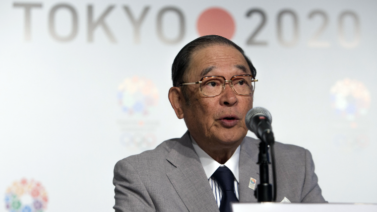Президент Японской спортивной ассоциации Фуджио Чо во время пресс-конференции, посвященной презентации заявки Токио на проведение Летних олимпийских игр в 2020-м